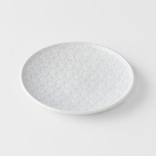Tapas Plate 17cm White Star Glaze.