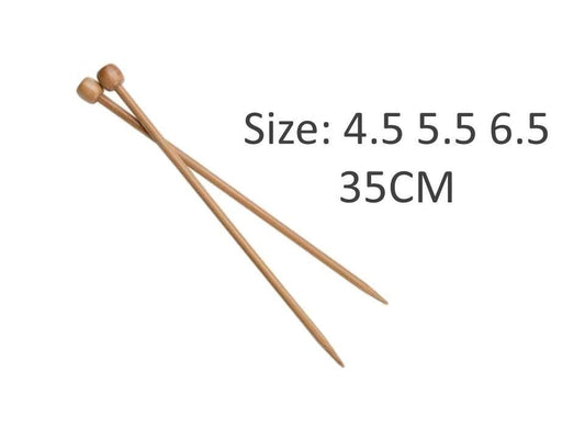 bulk 24 Bamboo Knitting Needle Size 4.5mm 5.5mm 6.5mm.