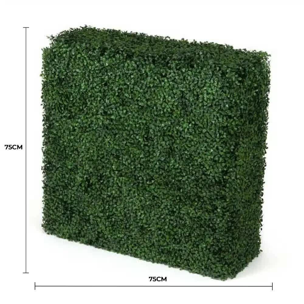 Portable Artificial Boxwood Hedge UV Resistant 75CM x 75cm.