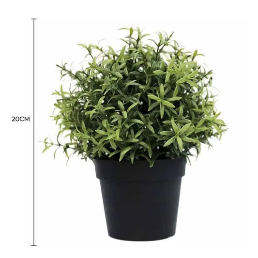 Small Potted Artificial Rosemary Herb Plant UV Resistant 20cm.