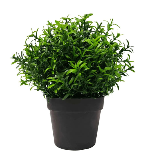 Small Potted Artificial Bright Rosemary Herb Plant UV Resistant 20cm.