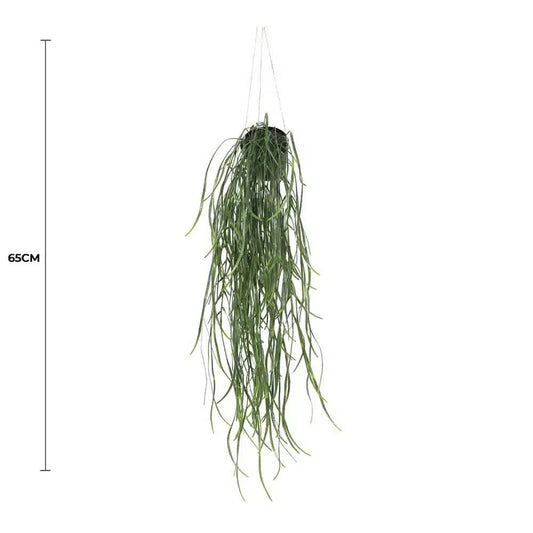 Artificial Hanging Potted Plant (Willow Leaf) 66cm UV Resistant