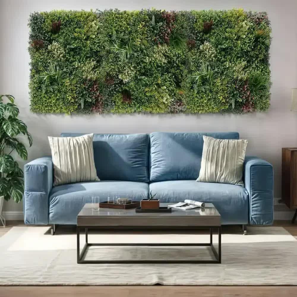 [Draft] Luxury Triptych Vertical Garden / Living Wall Set 3 of Pieces 1m x 1m (3 SQM Set) UV Resistant.