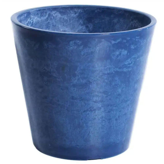 Glossy Blue Garden Pot 25cm.