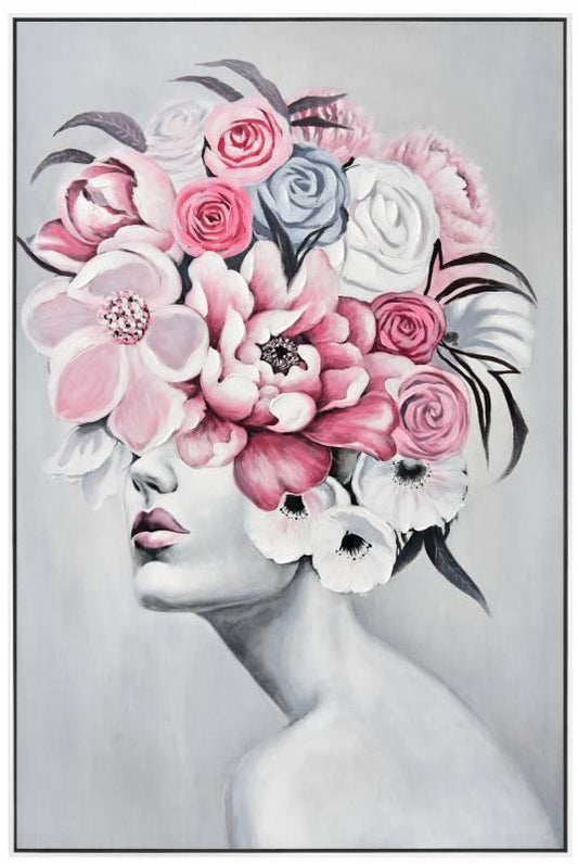 Porsche Lady Framed Canvas Wall Art 120cm.