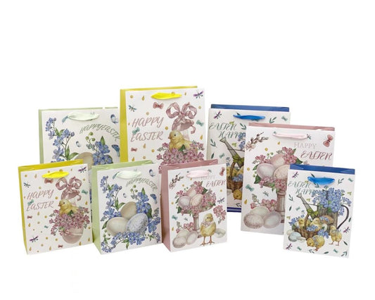 bulk 24 Xlarge Easter Garden Hunt Gift Bag Assort Present 42cm.