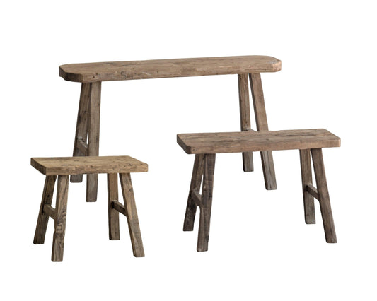 Set 3 Vintage Outdoor Kusina Bench 45cm.
