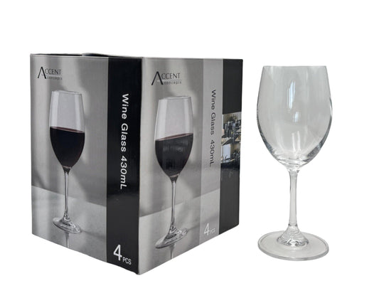 bulk 24 Clear Wine Glass in Gift Pack 430ml.