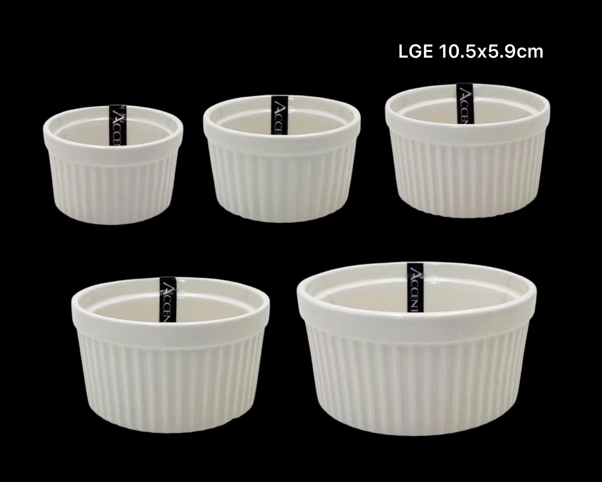 bulk 36 Large New Bone China Ramekln 10x6cm.