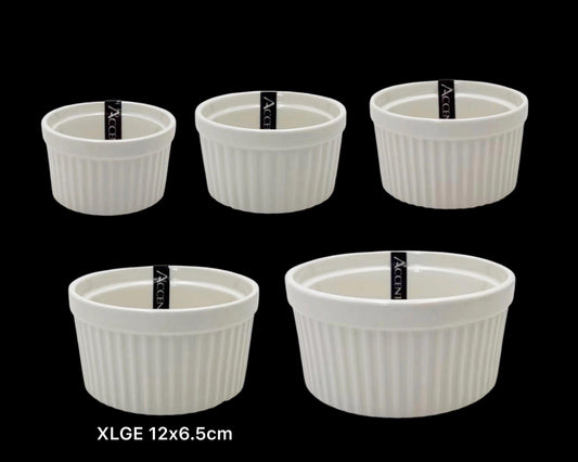 bulk 36 Xlarge New Bone China Ramekln 12x6cm.