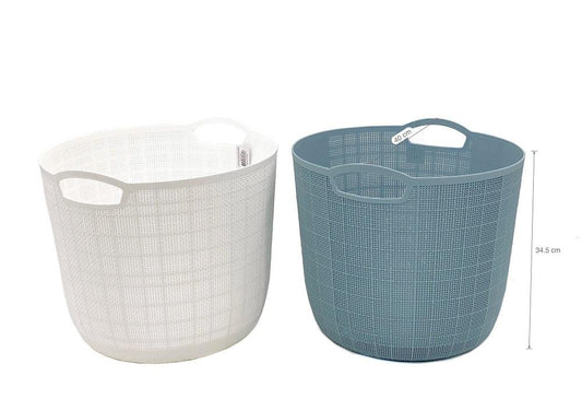 bulk 8 Round Basket w Handle Assort 40cm.