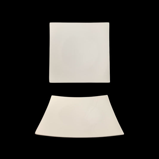 bulk 24 White New Bone China Square Side Plate 9in 22x2cm.