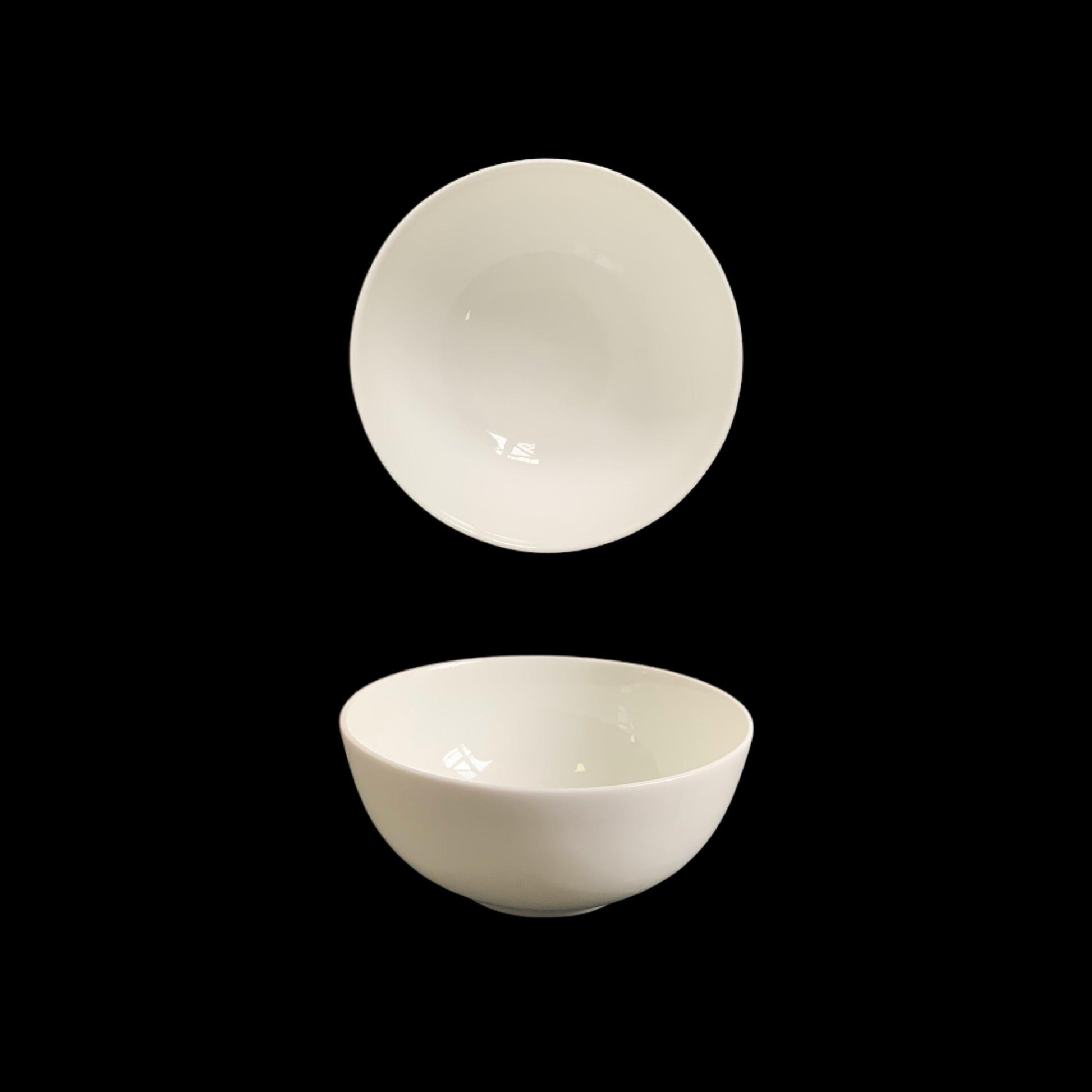 bulk 24 White New Bone China Round Bowl 3.75in 10cm.