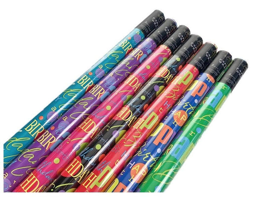 bulk 50 Happy Birthday Gift Wrap 70Cmx3M Core.