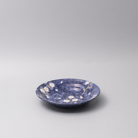 Bowl Open Shallow 20cm Indigo Sakura Design.