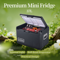 ASMOKE Premium Mini Fridge | 37L Compact Refrigerator with Roll-Bond Evaporator & Internal Light.