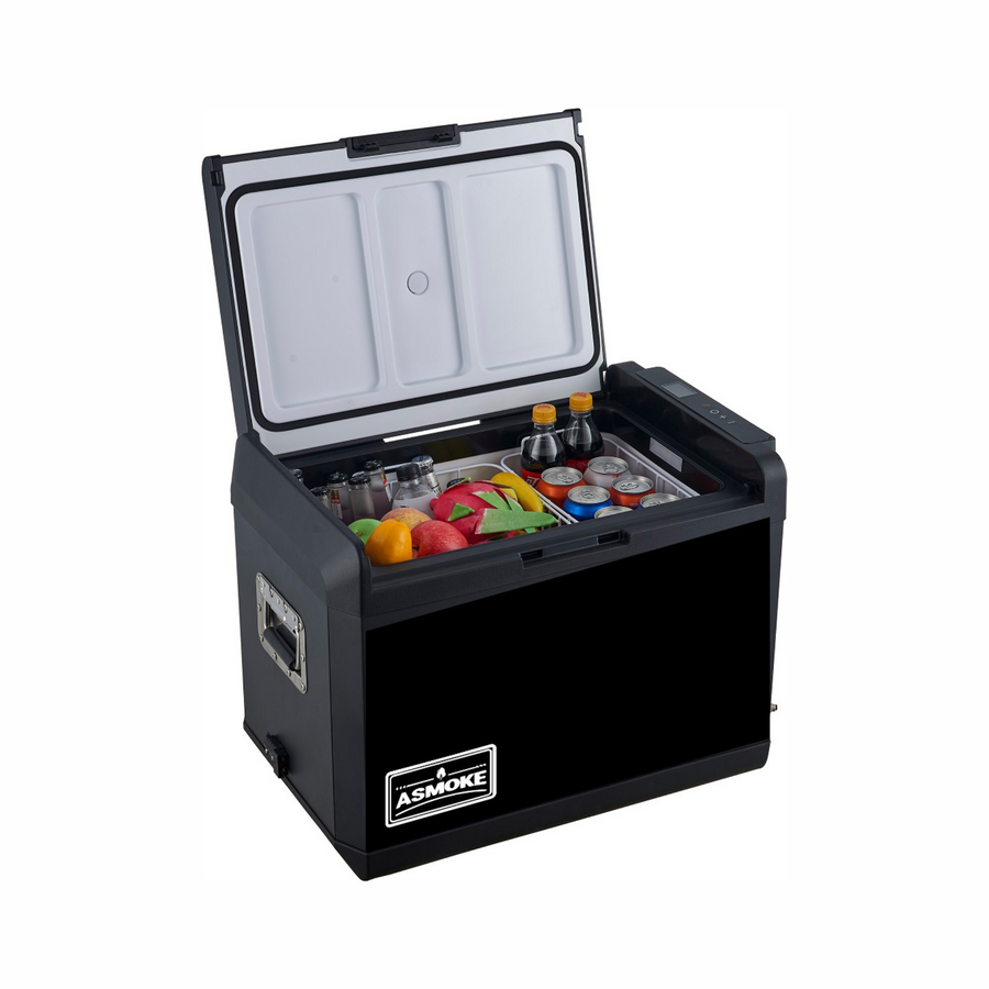 ASMOKE Premium Mini Fridge | 37L Compact Refrigerator with Roll-Bond Evaporator & Internal Light.
