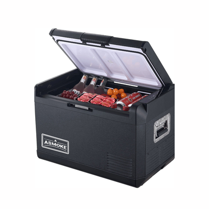 ASMOKE Premium Mini Fridge | 37L Compact Refrigerator with Roll-Bond Evaporator & Internal Light.