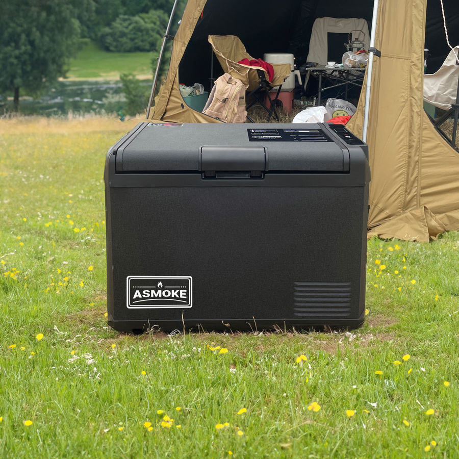 ASMOKE Premium Mini Fridge | 37L Compact Refrigerator with Roll-Bond Evaporator & Internal Light.