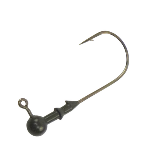 Vike 1/16 oz Round Jig Head with a Size 2/0 Hook Tungsten, 4 pack.
