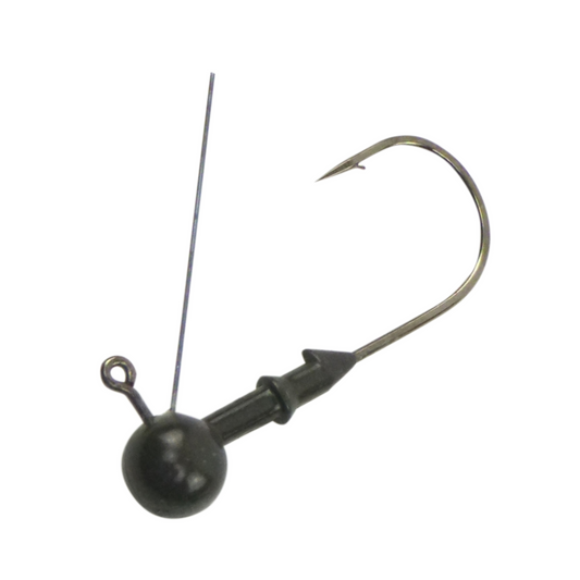 Vike 1/16 oz Weedless Round  Jig Head with a Size 2/0 Hook Tungsten, 4 pack.