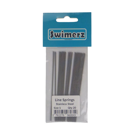 Swimerz Stainless Steel Fishing Line Springs, Size 1, 10cmL, 1.1mmID, 1.5mmOD.