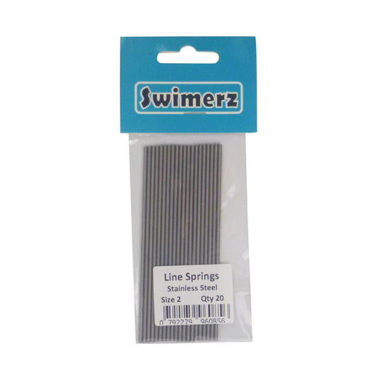 Swimerz Stainless Steel Fishing Line Springs, Size 2, 10cmL, 1.4mmID, 2.0mmOD.