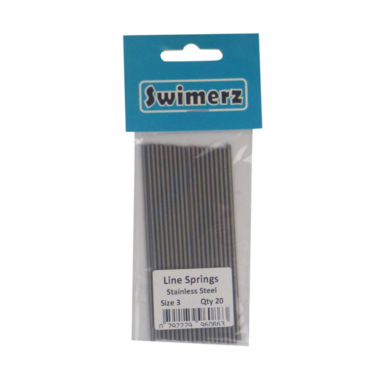 Swimerz Stainless Steel Fishing Line Springs, Size 3, 10cmL, 1.6mmID, 2.2mmOD.