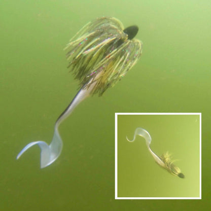Vike 3/4 oz Skirted Microjig in Green Pumpkin.