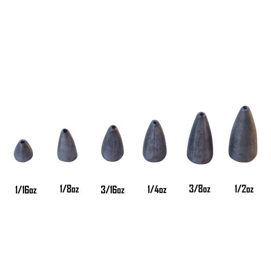Swimerz 1/8 oz Lead Bullet Sinker - Qty 20 Pack.