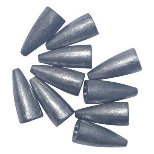 Swimerz 3/8 oz Lead Bullet Sinker - Qty 10 Pack.