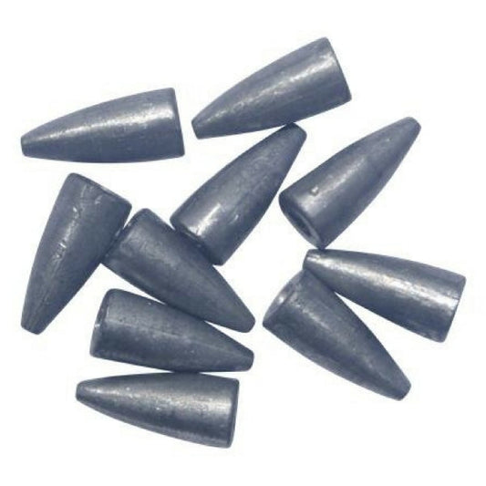 Swimerz 1/2 oz Lead Bullet Sinker - Qty 10 Pack.