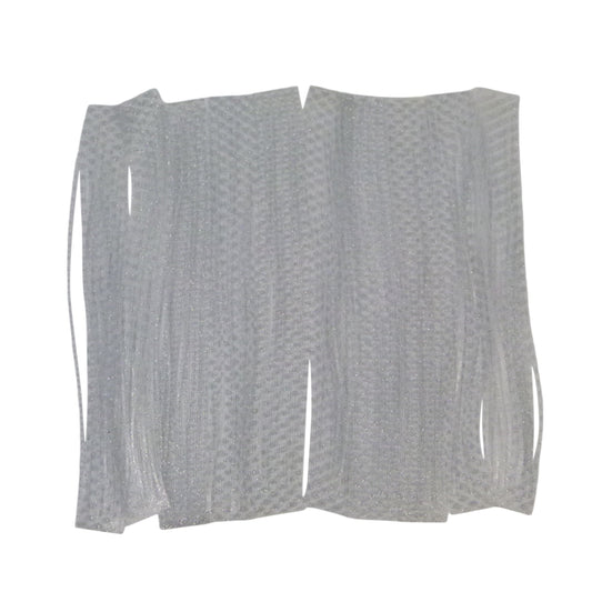 Artizan 22 strand silicon skirt, Natural Clear Silver, Pack of 20.