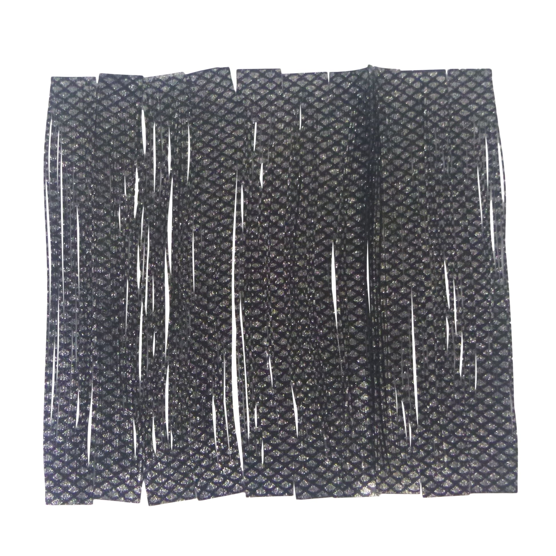 Artizan 22 strand silicon skirt, Natural Black Silver, Pack of 20.
