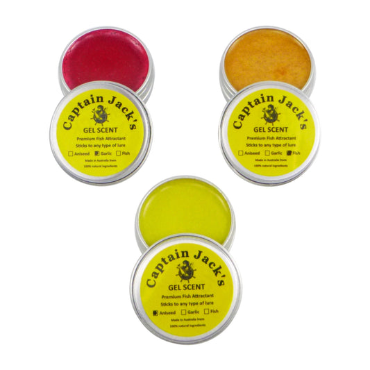 Captain Jack's Originals Gel Scent - 3 Pack, Garlic, Aniseed, Fish.