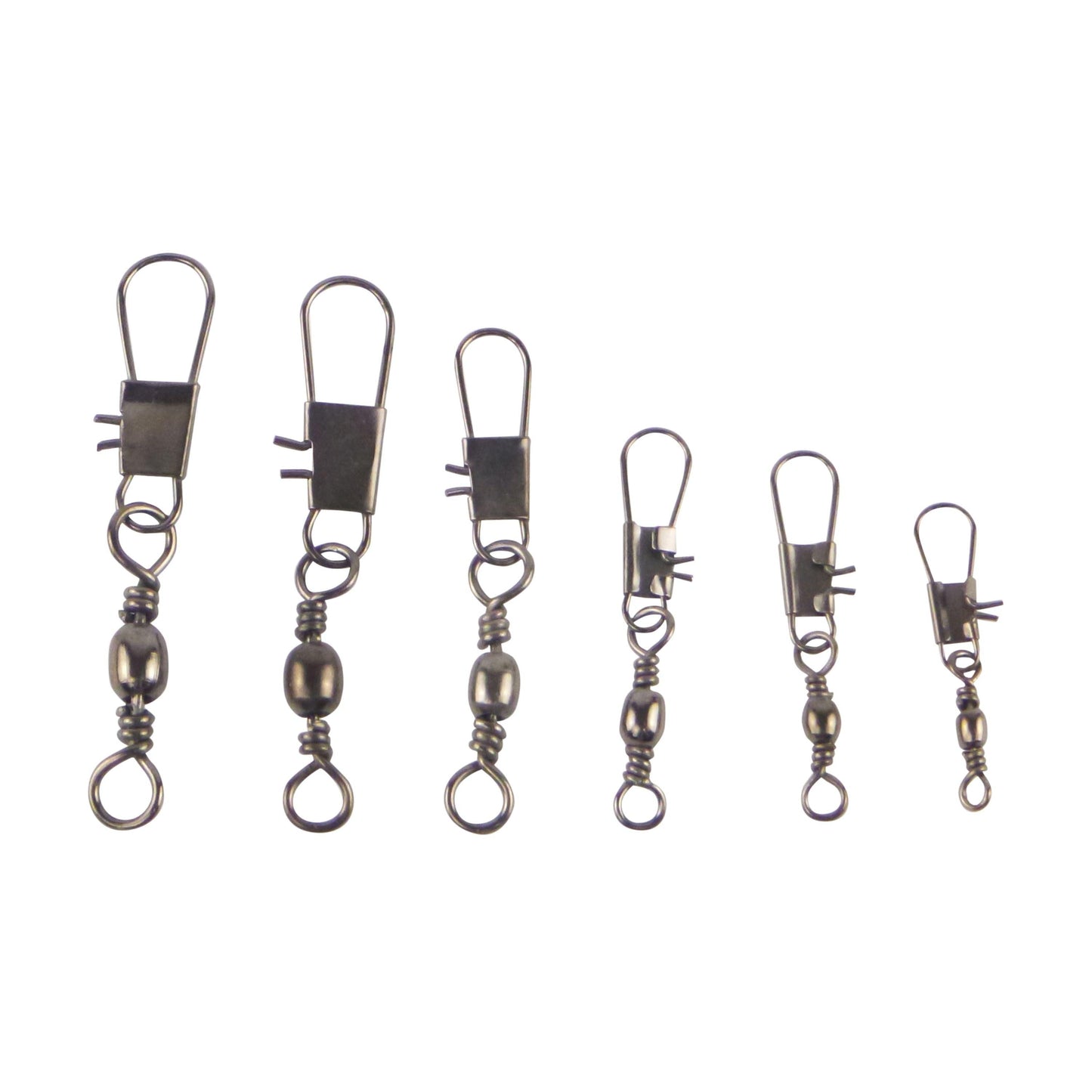 Swimerz Barrel Swivel w Interlock Snap, Size 4, 15 pack.