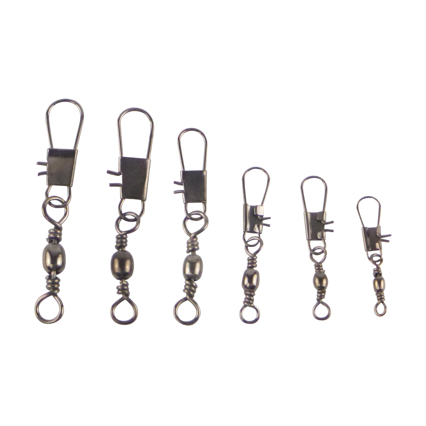 Swimerz Barrel Swivel w Interlock Snap, Size 6, 20 pack.
