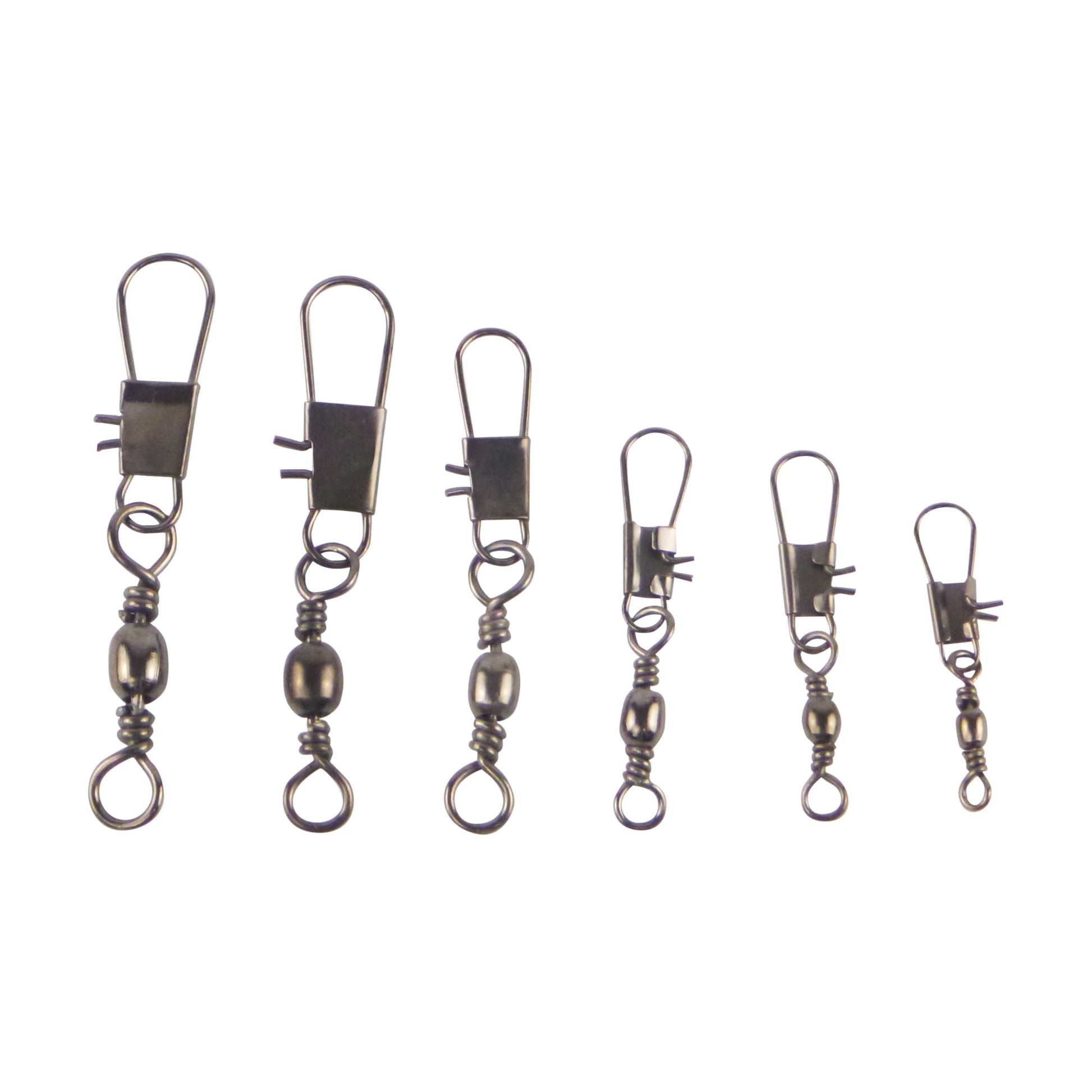 Swimerz Barrel Swivel w Interlock Snap, Size 6, 20 pack.