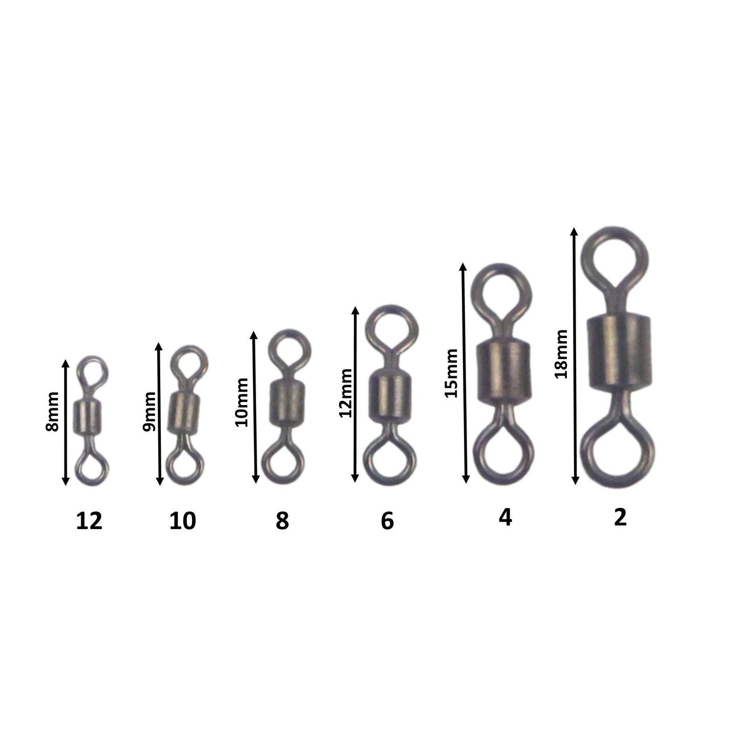 Swimerz Rolling Swivels, Size 2, 15 pack.