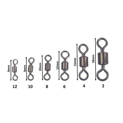 Swimerz Rolling Swivels, Size 2, 15 pack.