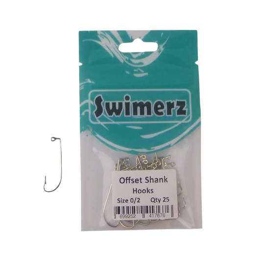 Swimerz 0/2 Offset Shank Jig Hook 25 Pack.