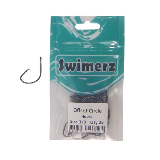 Swimerz 3/0 Offset Circle Hook 25 pack.