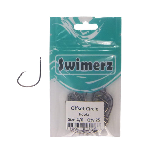 Swimerz 4/0 Offset Circle Hook 25 pack.