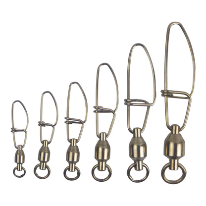 Swimerz HD Ball Bearing Swivels with Crosslock Snap, Size 4, 17 pack.