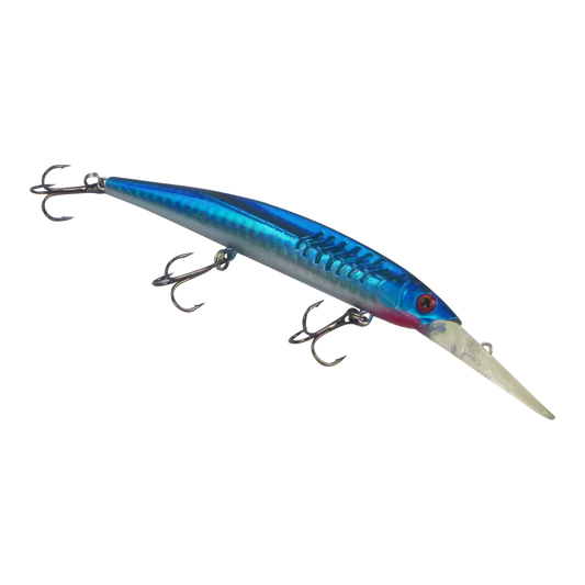 Finesse 'Flash Minnow' Blue Flash, 150mm Deep Diving Lure.
