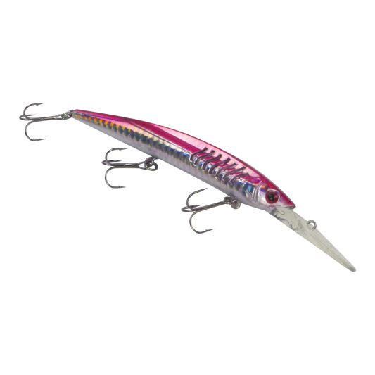 Finesse 'Flash Minnow' Magenta Silver, 150mm Deep Diving Lure.