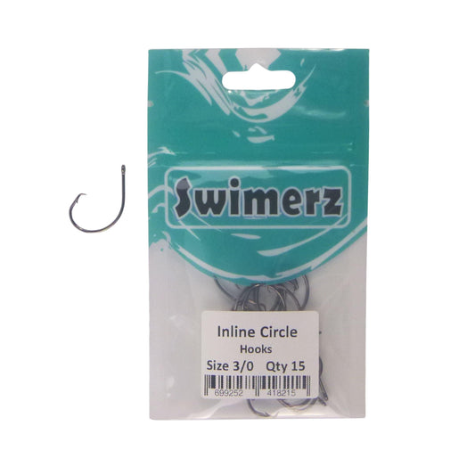 Swimerz 3/0 Inline Circle Hook 15 pack.