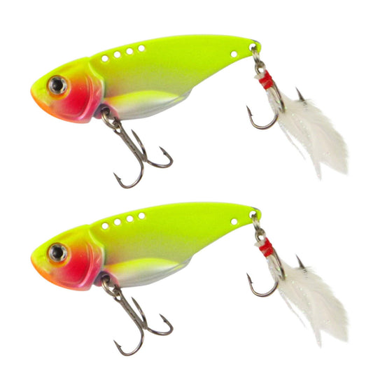 Finesse Feather Blade, Chartreuse, 55mm,  2 Pack.
