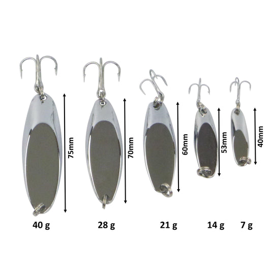 Finesse Chrome Kaster Jig, 21 Grams. Pack of 2 Jigs..