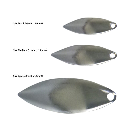 Artizan Smooth Willow Blade, Nickel, 31mmL x 10mmW, Qty 5.